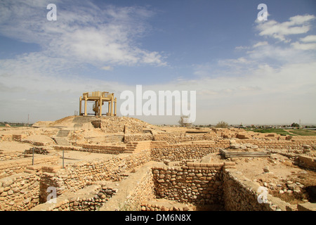 Israel, Negev-Wüste, Tel Beer Sheba, die Website der biblischen Stadt Beer Sheba, UNESCO-Weltkulturerbe Stockfoto