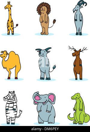 Tierwelt-Tier-Set Stock Vektor