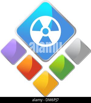Strahlung-Quadrat-Symbol Stock Vektor