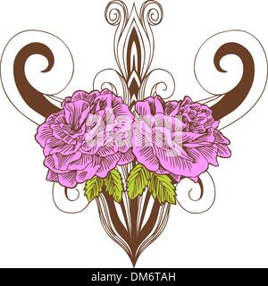 Hand gezeichnete Rose Stock Vektor