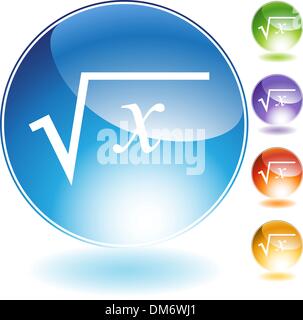 Quadratwurzel Crystal Icon Stock Vektor