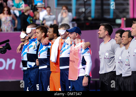 Team GB Paralympics London 2012 - 5 A Fußball - Großbritannien Vs Spanien - Riverbank Arena London England - 31.08.12 Stockfoto