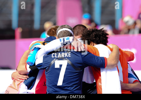 Team GB Paralympics London 2012 - 5 A Fußball - Großbritannien Vs Spanien - Riverbank Arena London England - 31.08.12 Stockfoto