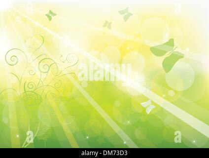 grüne Bokeh abstrakte hellen Hintergrund. Vektor-illustration Stock Vektor