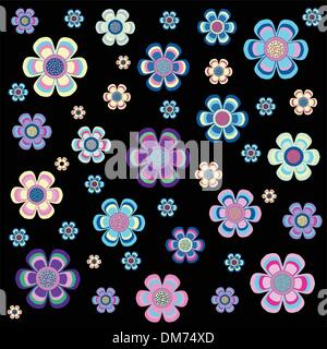 Satz von Blumen in verschiedenen Formen, Farben. Stock Vektor