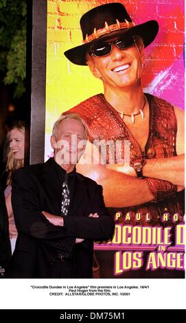 "Crocodile Dundee in Los Angeles" Filmpremiere in Los Angeles. 18/4/1.Paul Hogan aus dem Film. BILDNACHWEIS: / 2001 Stockfoto