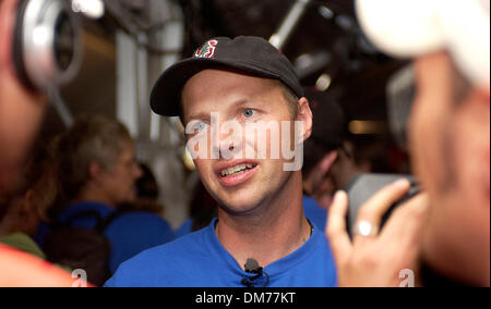 8. Oktober 2005; Primm, NV, USA; SEBASTIAN THRUN von der Stanford Racing Team bei der DARPA Grand Challenge.  Obligatorische Credit: Foto von Vaughn Youtz/ZUMA Press. (©) Copyright 2005 von Vaughn Youtz. Stockfoto