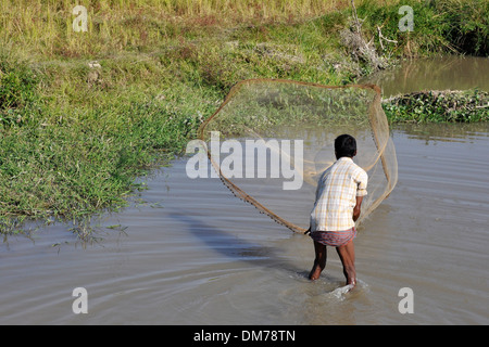 Indien, Assam, Fischer Stockfoto