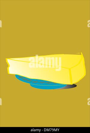 zwei Mäuse sprechen sitzen auf Käse Stock Vektor