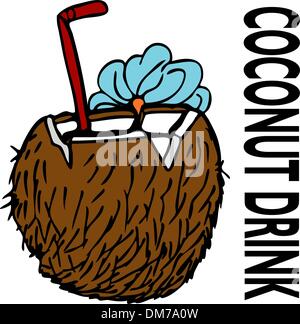 Kokosnuss-Drink Stock Vektor