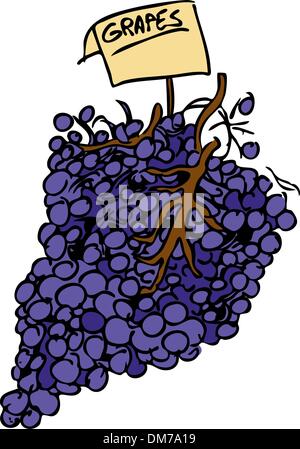 Lila Trauben Stock Vektor