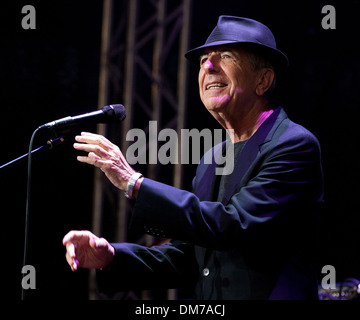 Leonard Cohen in Gamla Ullevi Göteborg, Schweden - 31.08.12 Stockfoto