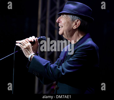 Leonard Cohen in Gamla Ullevi Göteborg, Schweden - 31.08.12 Stockfoto