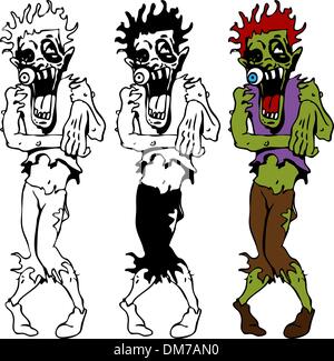 Walking Dead Zombie Set Stock Vektor