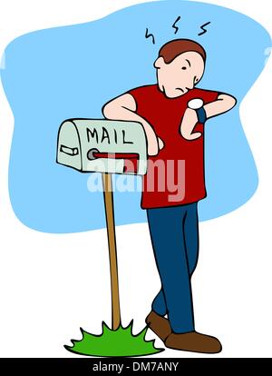 Warten auf Mailman Stock Vektor