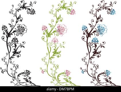 Florale Vektor-Designs isoliert Stock Vektor