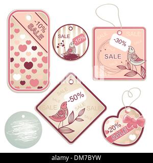 Satz von tags Stock Vektor