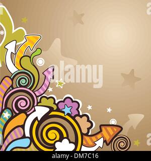 bunten Cartoon-Hintergrund Stock Vektor
