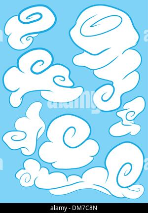 Satz von Wolken Stock Vektor