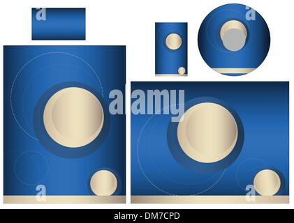 Vorlage für Visitenkarten, Brief und cd. Fügen Sie Ihr Logo und tex Stock Vektor