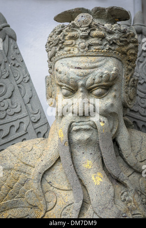 Chinesische steinerne Statue im Wat Pho, Bangkok, Thailand Stockfoto