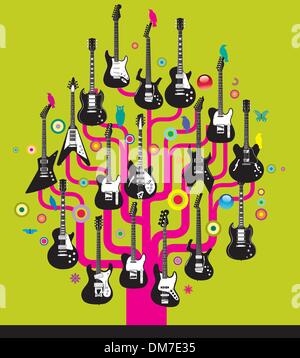 Vektor-Gitarre-Baum Stock Vektor