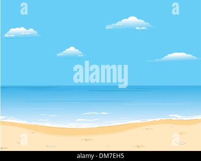 Schönen Sommer Hintergrund mit Strand Stock Vektor