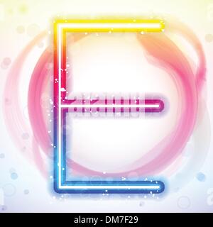 Alphabet Rainbow Lichter im Kreis weißer Hintergrund Stock Vektor