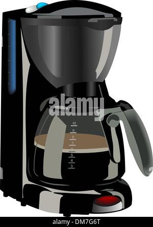 Realistische Darstellung der Kaffeemaschine Stock Vektor