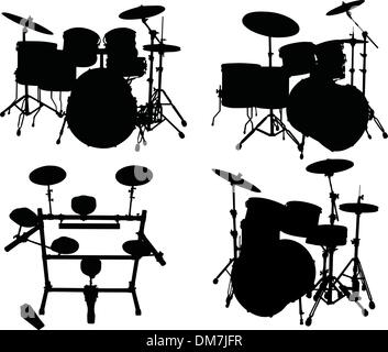 Schlagzeug Sets Stock Vektor