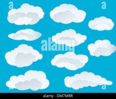 Satz von Wolken Stock Vektor
