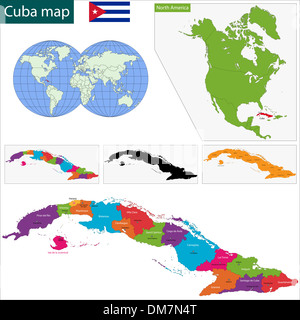 Kuba Karte Stockfoto
