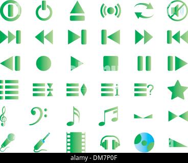 musikalische Symbole set Stock Vektor