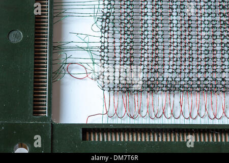 Ein magnetischer Kernspeicher Brett aus einem IBM/360 System ab ca. 1966 Stockfoto