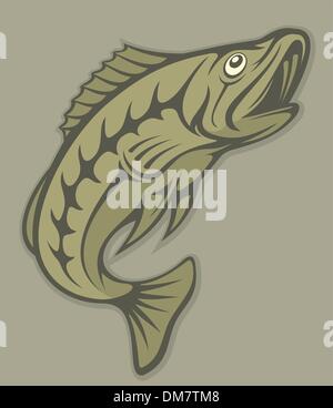 Fisch lineart Stock Vektor