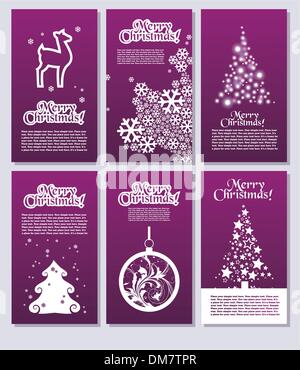 Satz von Weihnachten minimale einfache tags Stock Vektor