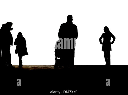 Silhouetten Stockfoto