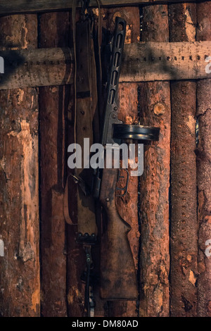 Alten automatischen Maschinengewehr in einem finnischen museum Stockfoto
