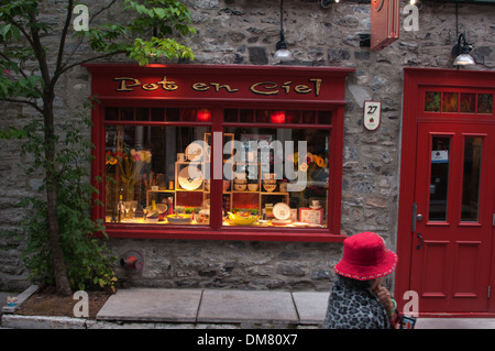 Petit Champlain Straße Old Quebec City Stockfoto