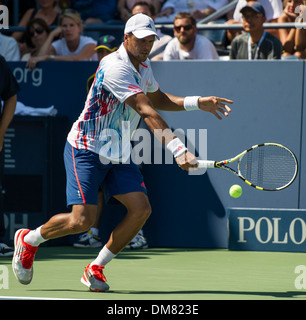 Jo Wilfried Tsonga U.S. Open Tennis 2012 - Jo-Wilfried Tsonga (FRA) V Karol Beck (SLO) statt im USTA Billie Jean King National Stockfoto