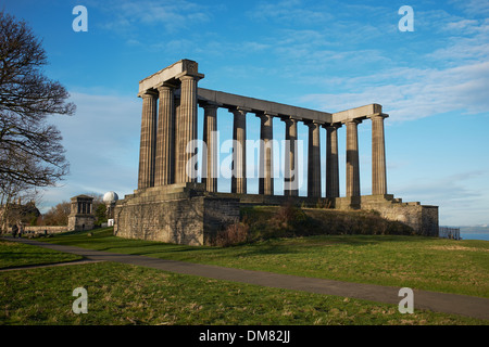 Das National Monument of Scotland auf Calton Hill Edinburgh Stockfoto