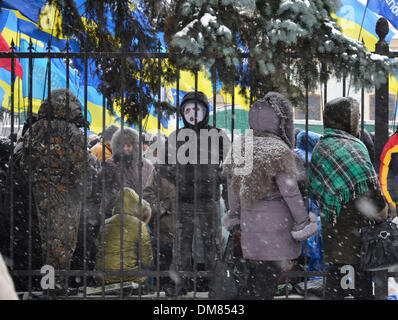 Kiew, Ukraine. 11. Dezember 2013. Pro-Präsident treffen in der ukrainischen Hauptstadt ist im Gange. Bildnachweis: OlegMit/Alamy Live-Nachrichten Stockfoto