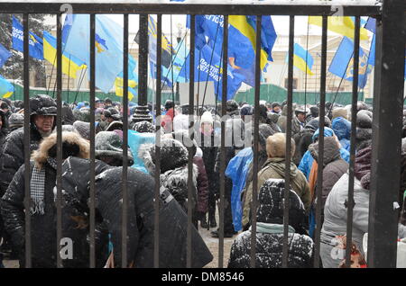 Kiew, Ukraine. 11. Dezember 2013. Pro-Präsident treffen in der ukrainischen Hauptstadt ist im Gange. Bildnachweis: OlegMit/Alamy Live-Nachrichten Stockfoto