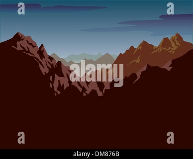Zerklüftete Berge Stock Vektor