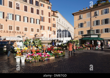 Campo Fiori Markt im historischen Zentrum von Rom, Latium, Italien Stockfoto