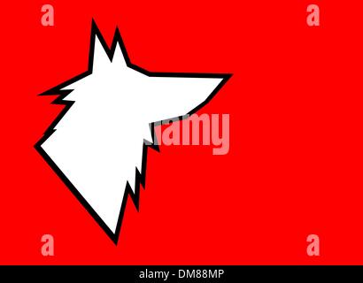 Wolf-Kopf-Symbol Stock Vektor