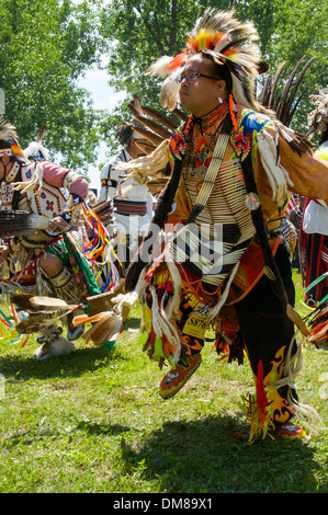 Pow Wow Kahnawake Quebec Kanada Stockfoto