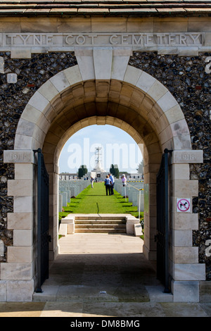 Tyne Cot Commonwealth War Graves Cemetery, Zonnebeke, Belgien Stockfoto