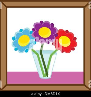 Vase und Blumen Stock Vektor