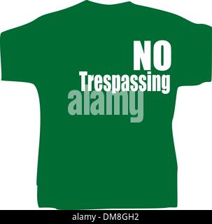 grünes t-shirt-Design isoliert auf weiss Stock Vektor